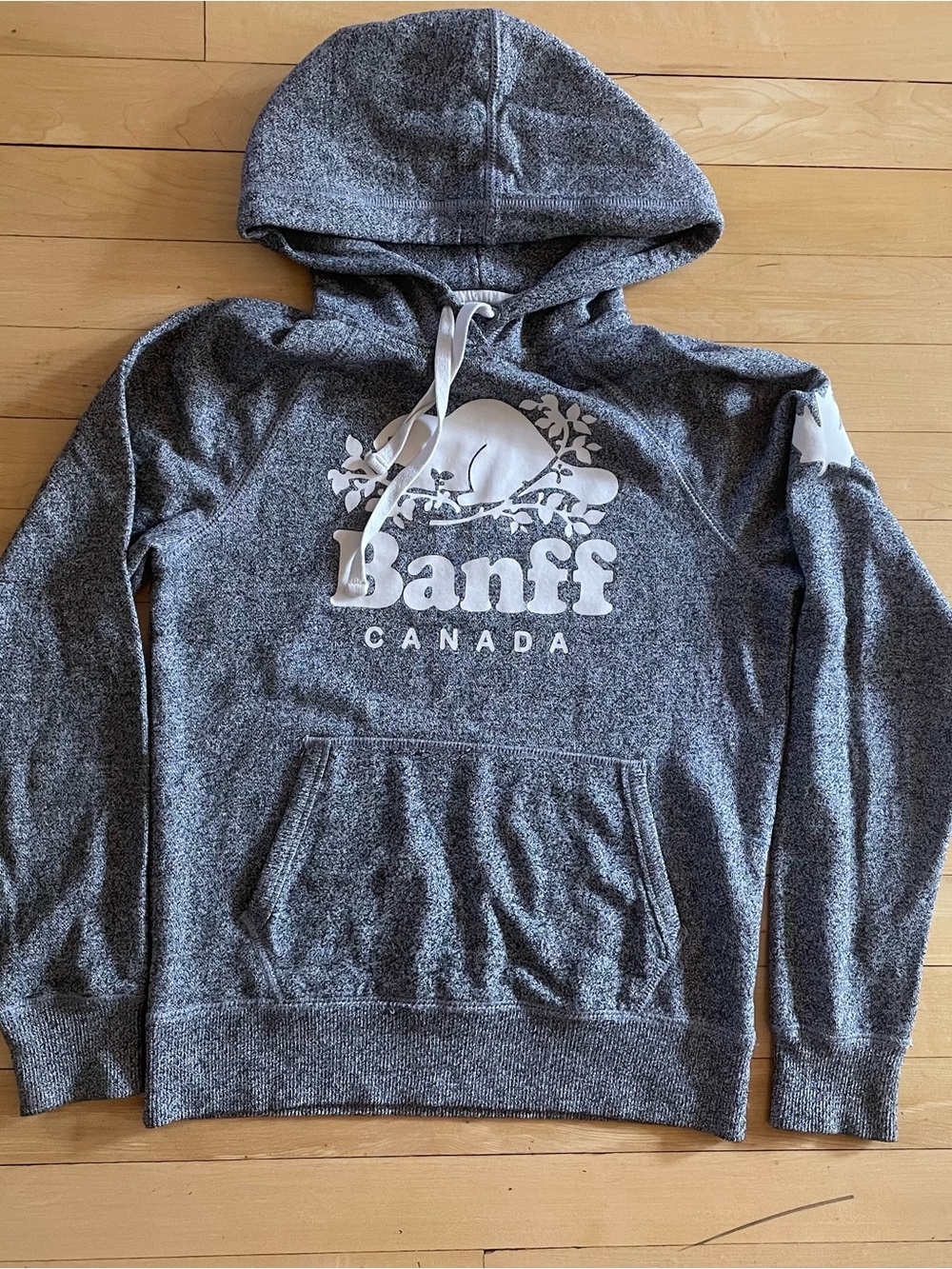 Roots Banff Canada Gray Hooded Sweatshirt XS